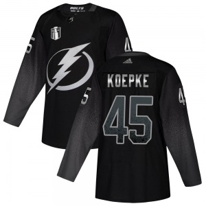Adult Authentic Tampa Bay Lightning Cole Koepke Black Alternate 2022 Stanley Cup Final Official Adidas Jersey