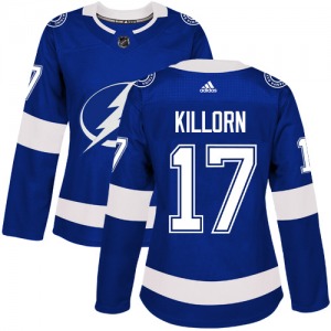 Women's Authentic Tampa Bay Lightning Alex Killorn Royal Blue Home Official Adidas Jersey