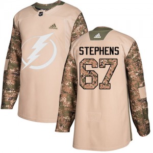 Adult Authentic Tampa Bay Lightning Mitchell Stephens Camo Veterans Day Practice Official Adidas Jersey