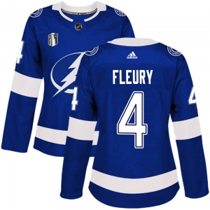 Women's Authentic Tampa Bay Lightning Haydn Fleury Blue Home 2022 Stanley Cup Final Official Adidas Jersey