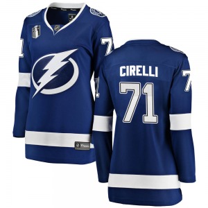 Women's Breakaway Tampa Bay Lightning Anthony Cirelli Blue Home 2022 Stanley Cup Final Official Fanatics Branded Jersey
