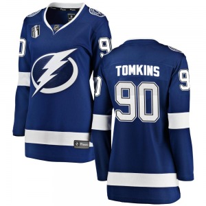 Women's Breakaway Tampa Bay Lightning Matt Tomkins Blue Home 2022 Stanley Cup Final Official Fanatics Branded Jersey