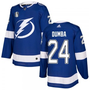 Adult Authentic Tampa Bay Lightning Matt Dumba Blue Home 2022 Stanley Cup Final Official Adidas Jersey