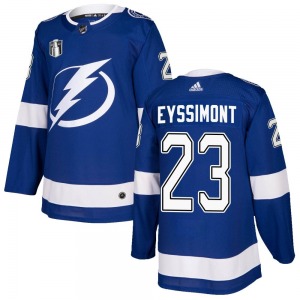 Adult Authentic Tampa Bay Lightning Michael Eyssimont Blue Home 2022 Stanley Cup Final Official Adidas Jersey