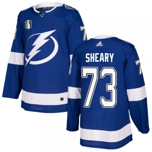 Adult Authentic Tampa Bay Lightning Conor Sheary Blue Home 2022 Stanley Cup Final Official Adidas Jersey