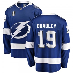 Youth Breakaway Tampa Bay Lightning Brian Bradley Blue Home 2022 Stanley Cup Final Official Fanatics Branded Jersey
