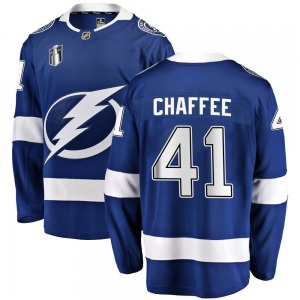 Youth Breakaway Tampa Bay Lightning Mitchell Chaffee Blue Home 2022 Stanley Cup Final Official Fanatics Branded Jersey