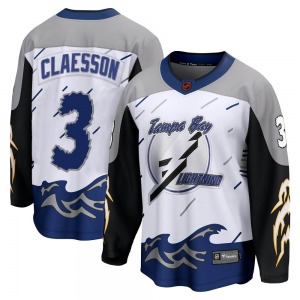 Youth Breakaway Tampa Bay Lightning Fredrik Claesson White Special Edition 2.0 Official Fanatics Branded Jersey