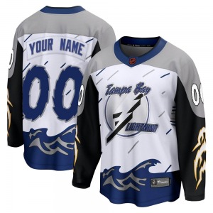 Youth Breakaway Tampa Bay Lightning Custom White Custom Special Edition 2.0 Official Fanatics Branded Jersey