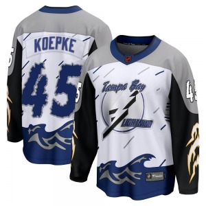 Youth Breakaway Tampa Bay Lightning Cole Koepke White Special Edition 2.0 Official Fanatics Branded Jersey