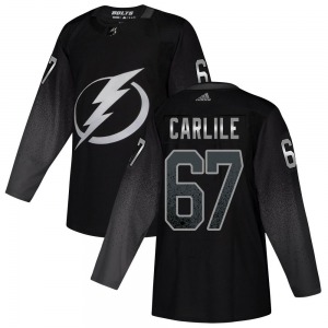 Youth Authentic Tampa Bay Lightning Declan Carlile Black Alternate Official Adidas Jersey