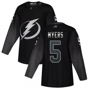 Youth Authentic Tampa Bay Lightning Philippe Myers Black Alternate Official Adidas Jersey