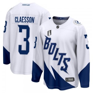Adult Breakaway Tampa Bay Lightning Fredrik Claesson White 2022 Stadium Series 2022 Stanley Cup Final Official Fanatics Branded 