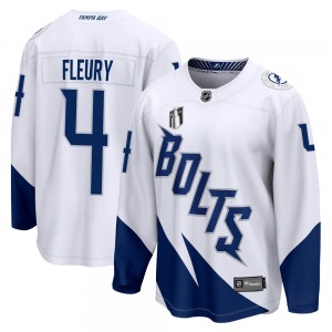 Adult Breakaway Tampa Bay Lightning Haydn Fleury White 2022 Stadium Series 2022 Stanley Cup Final Official Fanatics Branded Jers