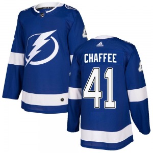Adult Authentic Tampa Bay Lightning Mitchell Chaffee Blue Home Official Adidas Jersey