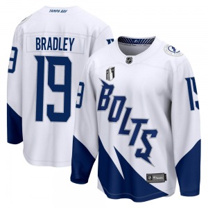 Youth Breakaway Tampa Bay Lightning Brian Bradley White 2022 Stadium Series 2022 Stanley Cup Final Official Fanatics Branded Jer