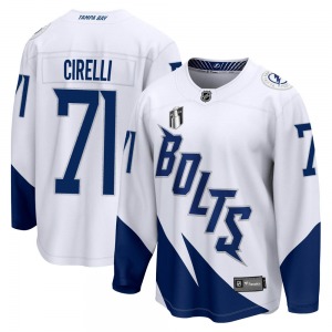 Youth Breakaway Tampa Bay Lightning Anthony Cirelli White 2022 Stadium Series 2022 Stanley Cup Final Official Fanatics Branded J