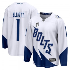 Youth Breakaway Tampa Bay Lightning Brian Elliott White 2022 Stadium Series 2022 Stanley Cup Final Official Fanatics Branded Jer