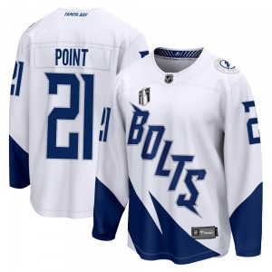 Youth Breakaway Tampa Bay Lightning Brayden Point White 2022 Stadium Series 2022 Stanley Cup Final Official Fanatics Branded Jer