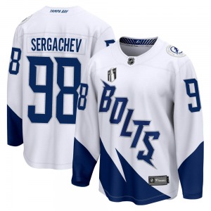 Youth Breakaway Tampa Bay Lightning Mikhail Sergachev White 2022 Stadium Series 2022 Stanley Cup Final Official Fanatics Branded