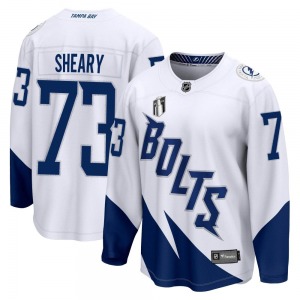 Youth Breakaway Tampa Bay Lightning Conor Sheary White 2022 Stadium Series 2022 Stanley Cup Final Official Fanatics Branded Jers