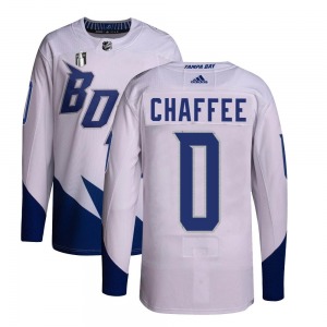 Adult Authentic Tampa Bay Lightning Mitchell Chaffee White 2022 Stadium Series Primegreen 2022 Stanley Cup Final Official Adidas
