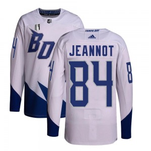 Adult Authentic Tampa Bay Lightning Tanner Jeannot White 2022 Stadium Series Primegreen 2022 Stanley Cup Final Official Adidas J