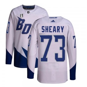 Adult Authentic Tampa Bay Lightning Conor Sheary White 2022 Stadium Series Primegreen 2022 Stanley Cup Final Official Adidas Jer