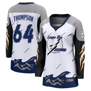 Women's Breakaway Tampa Bay Lightning Jack Thompson White Special Edition 2.0 Official Fanatics Branded Jersey