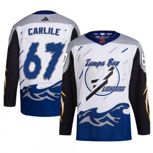 Youth Authentic Tampa Bay Lightning Declan Carlile White Reverse Retro 2.0 Official Adidas Jersey