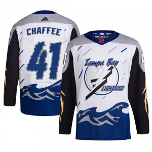 Youth Authentic Tampa Bay Lightning Mitchell Chaffee White Reverse Retro 2.0 Official Adidas Jersey