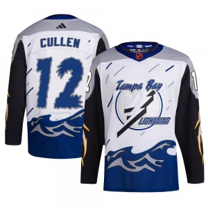 Youth Authentic Tampa Bay Lightning John Cullen White Reverse Retro 2.0 Official Adidas Jersey