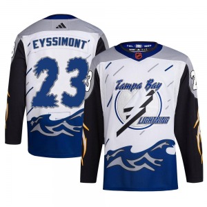 Youth Authentic Tampa Bay Lightning Michael Eyssimont White Reverse Retro 2.0 Official Adidas Jersey