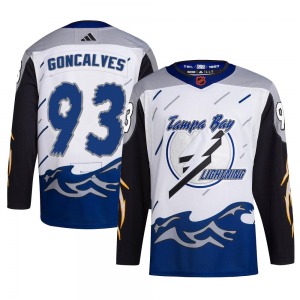 Youth Authentic Tampa Bay Lightning Gage Goncalves White Reverse Retro 2.0 Official Adidas Jersey