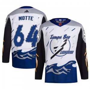 Youth Authentic Tampa Bay Lightning Tyler Motte White Reverse Retro 2.0 Official Adidas Jersey