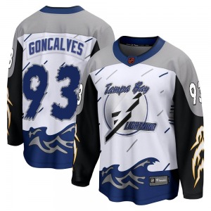 Adult Breakaway Tampa Bay Lightning Gage Goncalves White Special Edition 2.0 Official Fanatics Branded Jersey