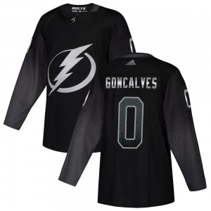 Adult Authentic Tampa Bay Lightning Gage Goncalves Black Alternate Official Adidas Jersey