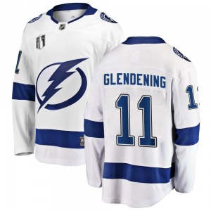 Adult Breakaway Tampa Bay Lightning Luke Glendening White Away 2022 Stanley Cup Final Official Fanatics Branded Jersey