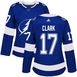 Women's Authentic Tampa Bay Lightning Wendel Clark Blue Home Official Adidas Jersey