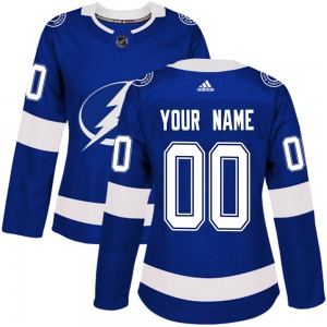 Women's Authentic Tampa Bay Lightning Custom Blue Custom Home Official Adidas Jersey