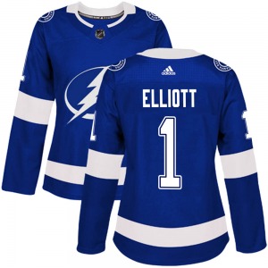 Women's Authentic Tampa Bay Lightning Brian Elliott Blue Home Official Adidas Jersey