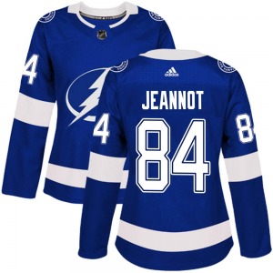 Women's Authentic Tampa Bay Lightning Tanner Jeannot Blue Home Official Adidas Jersey