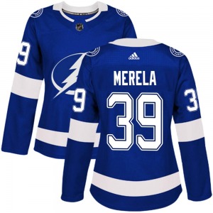 Women's Authentic Tampa Bay Lightning Waltteri Merela Blue Home Official Adidas Jersey