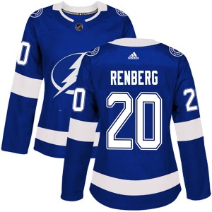 Women's Authentic Tampa Bay Lightning Mikael Renberg Blue Home Official Adidas Jersey