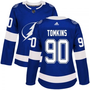 Women's Authentic Tampa Bay Lightning Matt Tomkins Blue Home Official Adidas Jersey