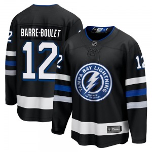 Adult Premier Tampa Bay Lightning Alex Barre-Boulet Black Breakaway Alternate Official Fanatics Branded Jersey