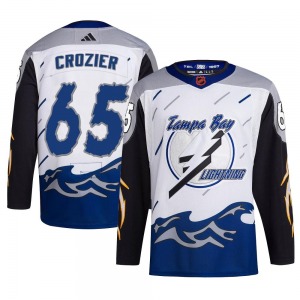 Adult Authentic Tampa Bay Lightning Maxwell Crozier White Reverse Retro 2.0 Official Adidas Jersey