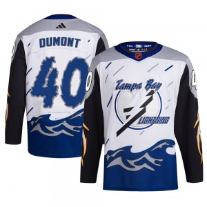 Adult Authentic Tampa Bay Lightning Gabriel Dumont White Reverse Retro 2.0 Official Adidas Jersey