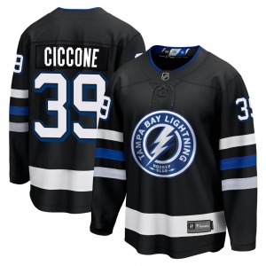 Youth Premier Tampa Bay Lightning Enrico Ciccone Black Breakaway Alternate Official Fanatics Branded Jersey