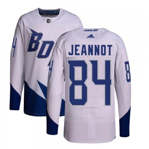 Youth Authentic Tampa Bay Lightning Tanner Jeannot White 2022 Stadium Series Primegreen Official Adidas Jersey